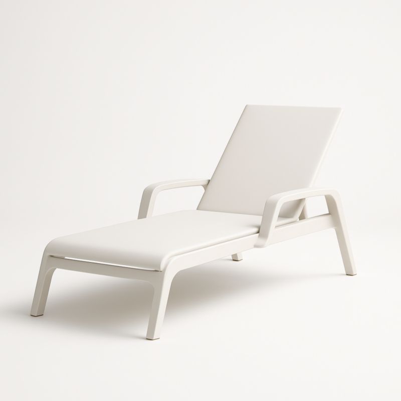 Chaise Longue en Plastique Blanc
