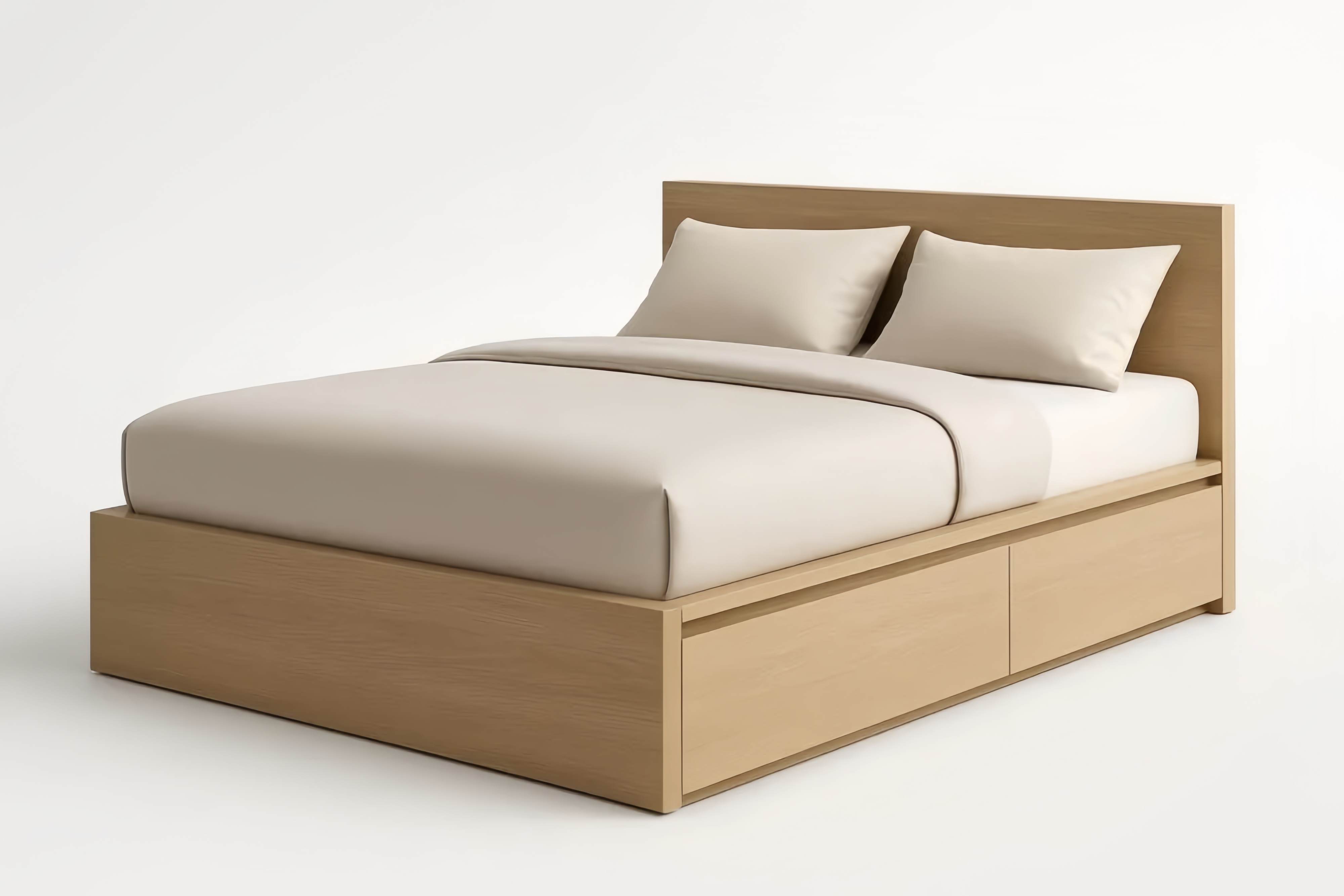 Lit en bois avec rangement