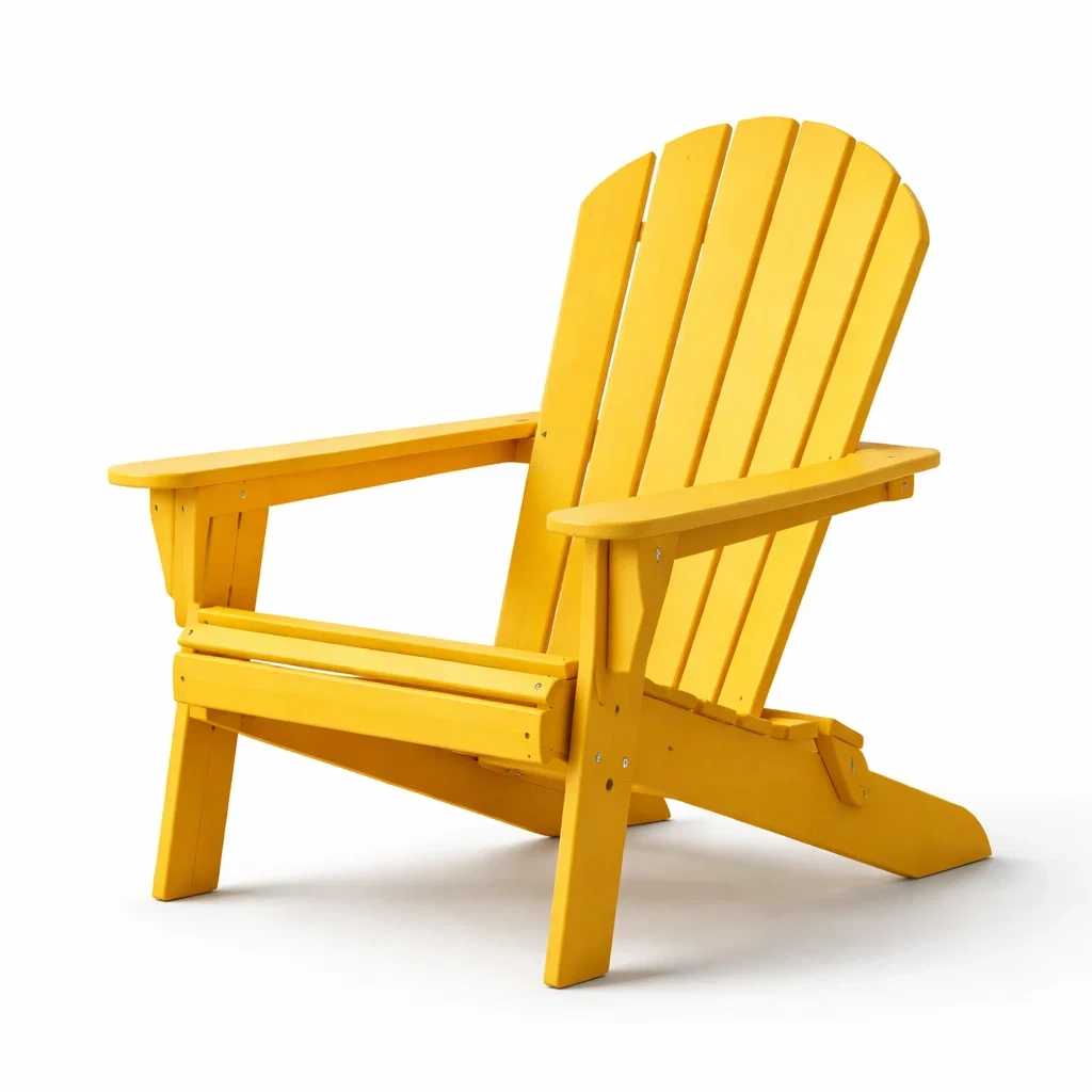 Sedia per esterni in legno gialla 90x75x88 cm-LUXEPLUSHSPACE