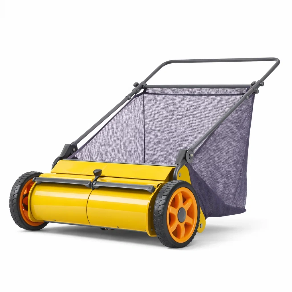 Balayeuse de pelouse compacte a bac souple