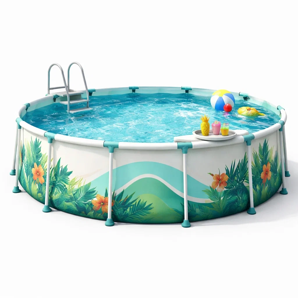 Piscine hors sol ronde structure acier pour exterieur