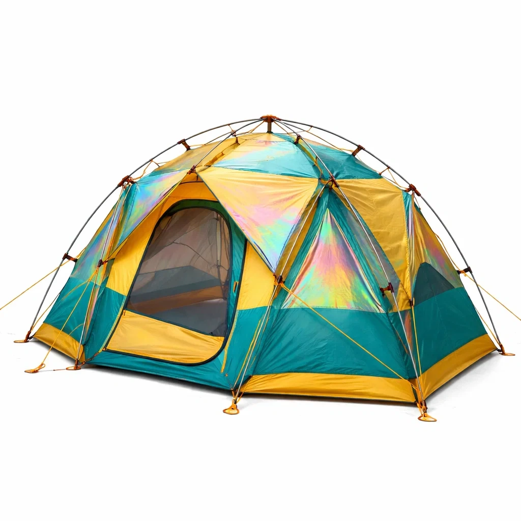 Tente dome impermeable jaune