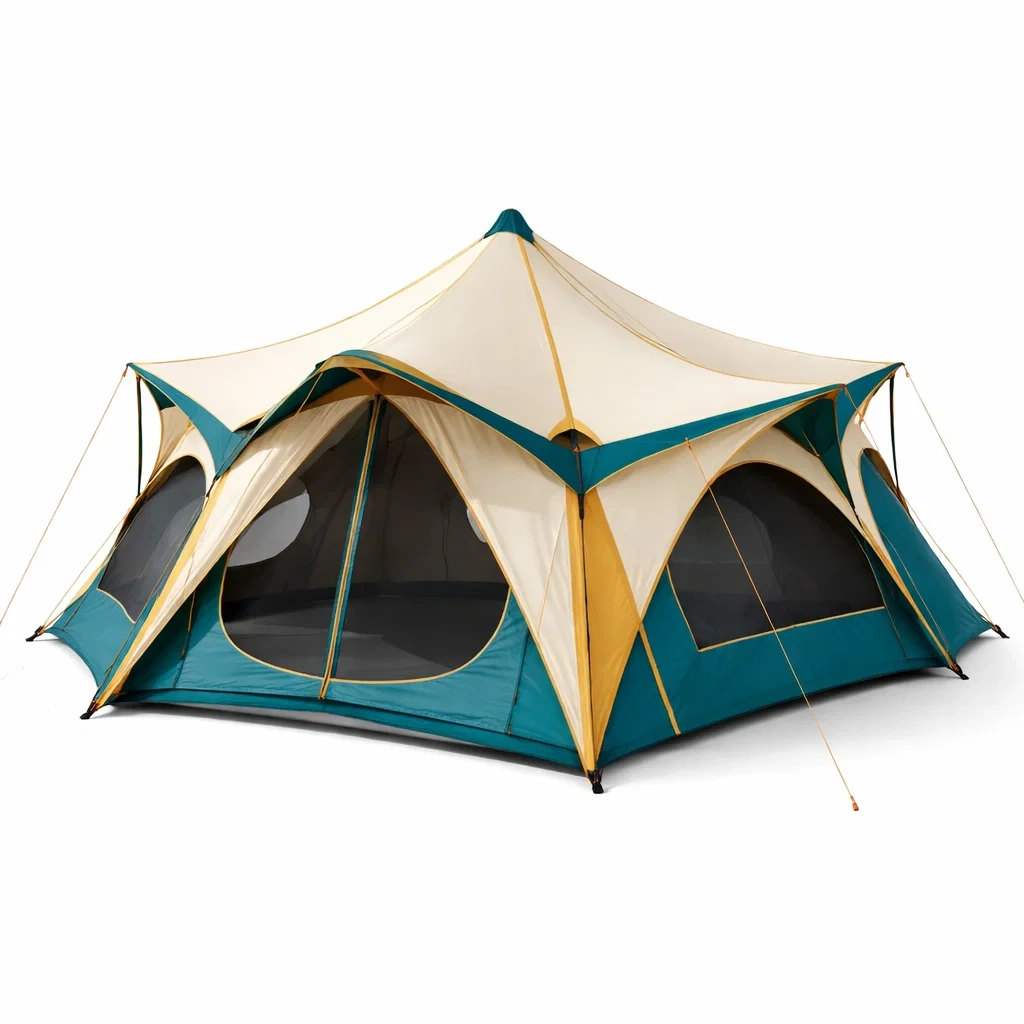 Tente pavilion familiale beige