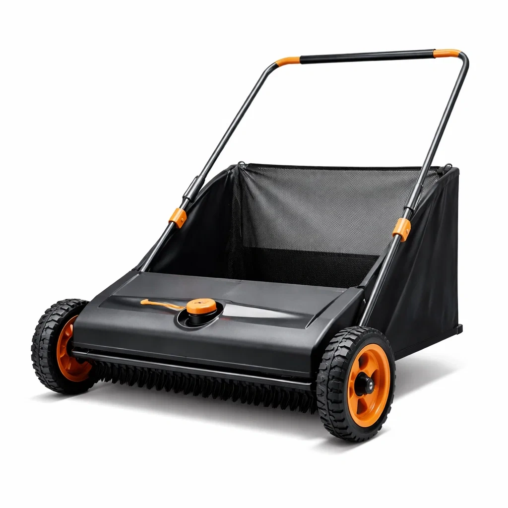 Balayeuse mecanique de jardin a roues larges-pillowplot