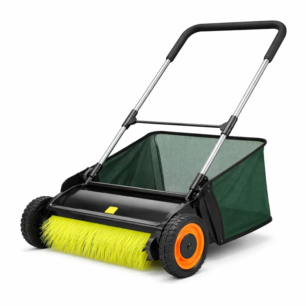 Balayeuse manuelle a brosse rotative-pillowplot