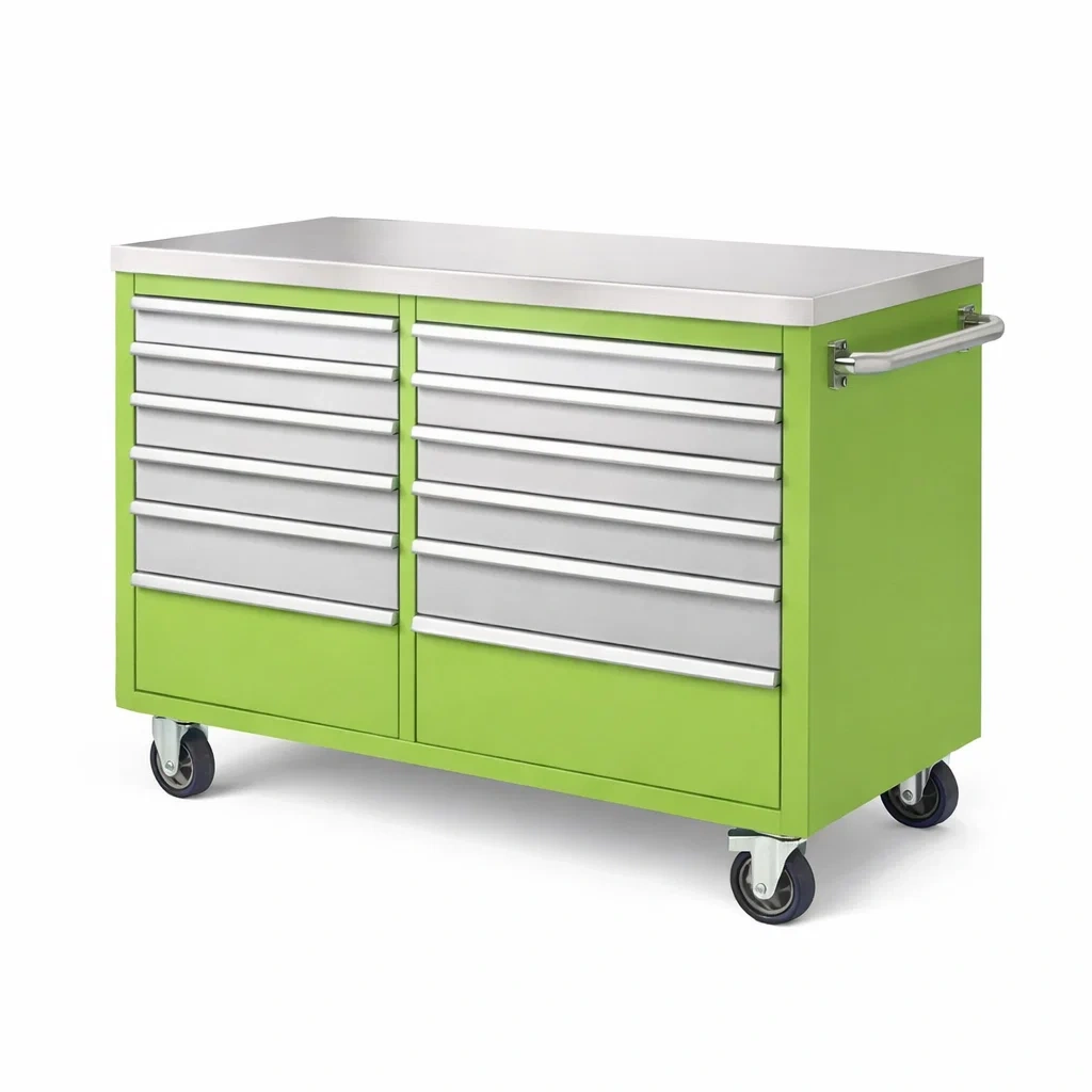 Meuble de rangement atelier sur roulettes-pillowplot