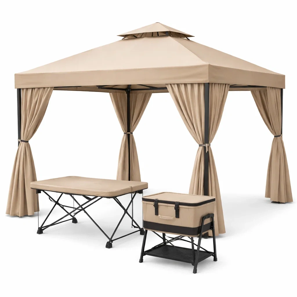 Ensemble de 3 tonnelles independantes