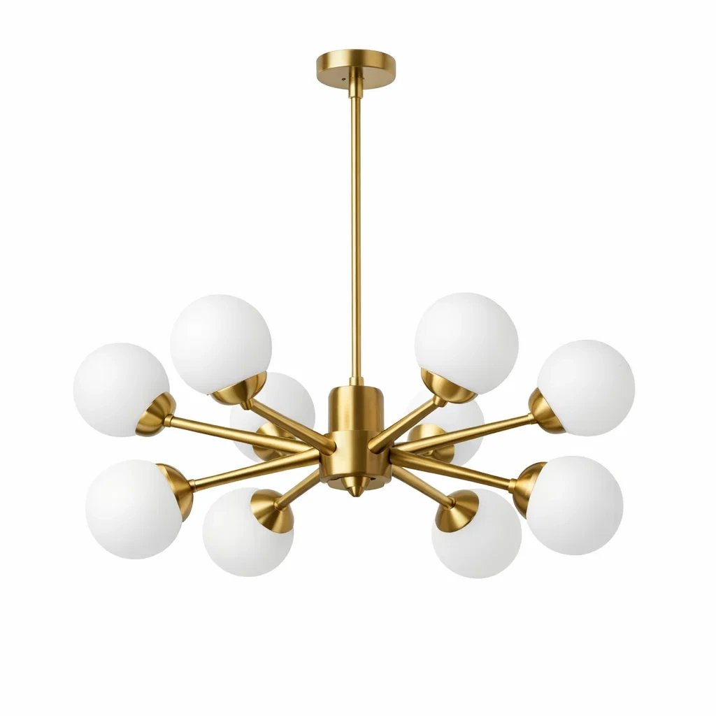 Suspension moderne doree a globes multiples-sofastep