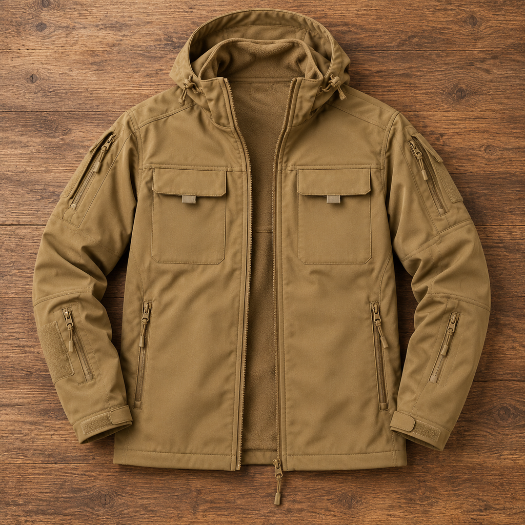 🧥🏔️ Męska Kurtka Softshell z Ciepłym Polarem i Wieloma Kieszeniami - Wodoodporna i Wiatroszczelna 🌲