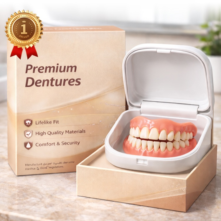 【Hordozható fogsor tokot tartalmaz】 Fogsorok, amelyek visszaadják mosolyát