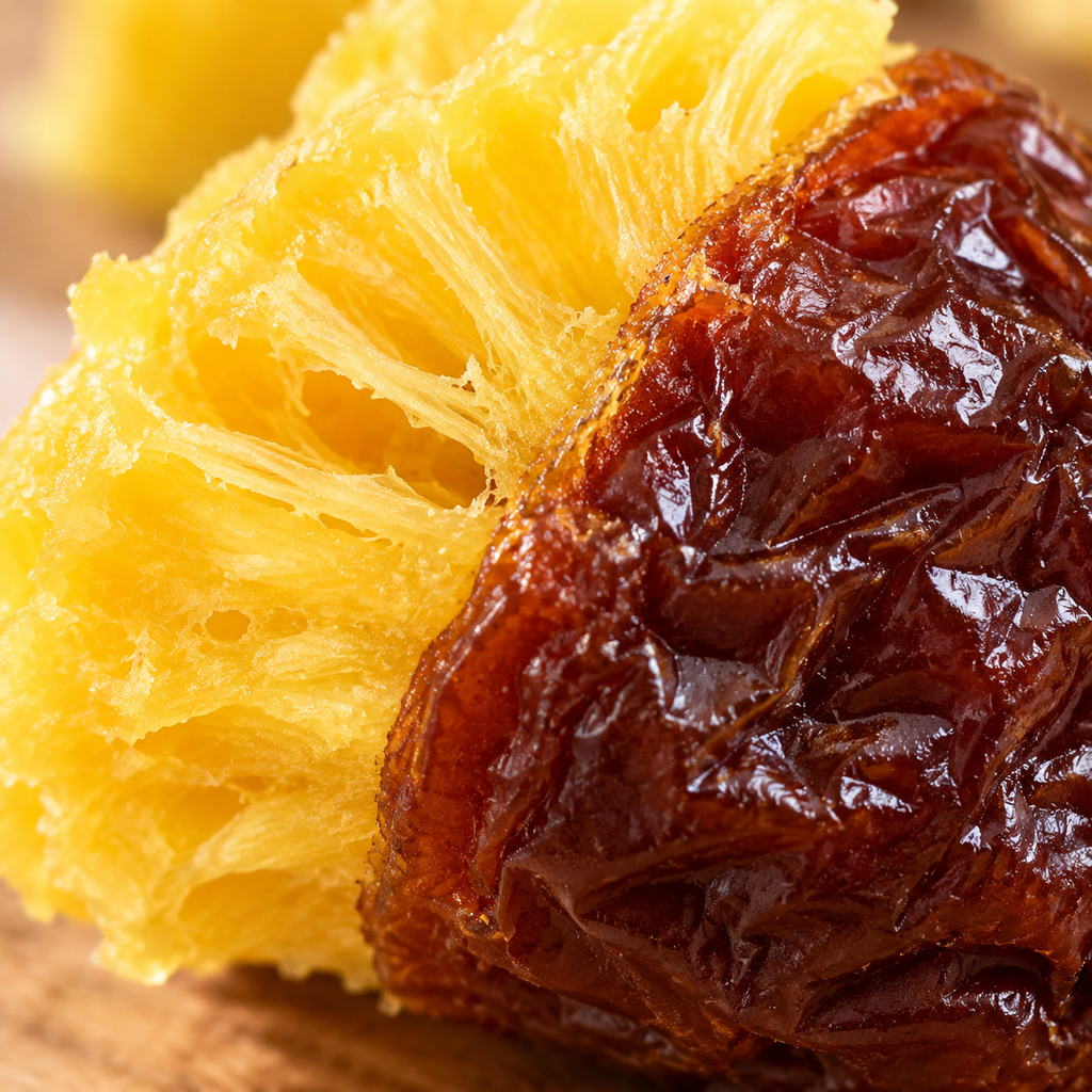 🍍✨ Prémium Aszalt Szilvás Ananászkockák - Rostban Gazdag Természetes Gyümölcsfalatok a Könnyű Emésztésért 🌿