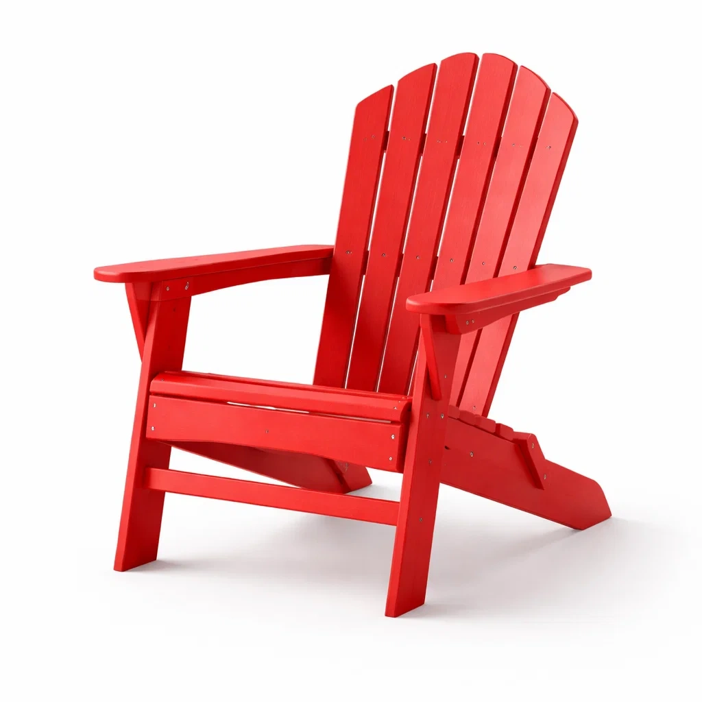 Sedia Adirondack in legno rossa 80x75x90 cm-COZYLOFTFURNI