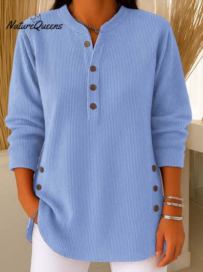 Women's Solid Color Crew Neck Long Sleeve Casual Loose Knit Pullover