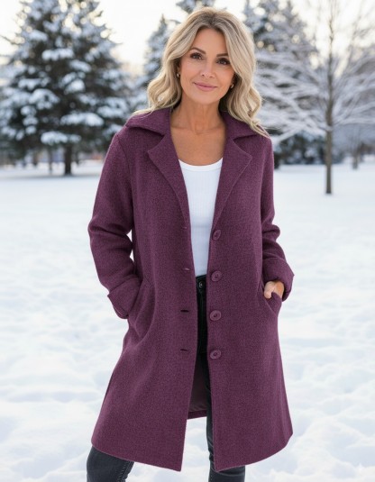 NEW🔥 Wool Casual Lapel Single Breasted Long Coat