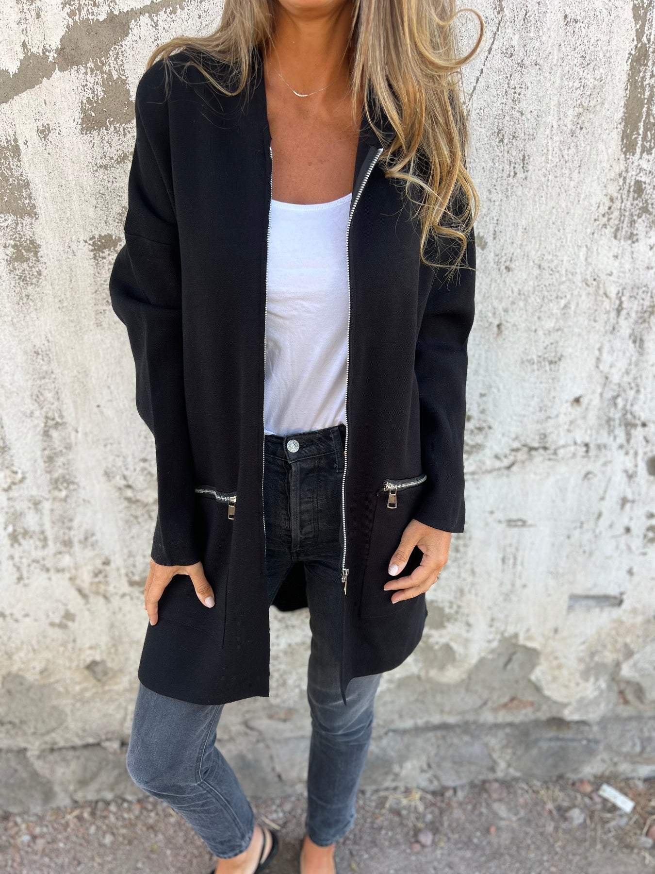 CLEARANCE SALE🔥 Zipper Long Sleeve Hooded Jacket