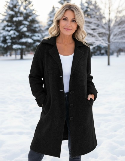 NEW🔥 Wool Casual Lapel Single Breasted Long Coat