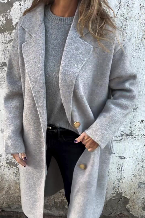 CLEARANCE SALE🔥Solid Color Lapel Long Sleeve Loose Casual Jacket- 48% OFF