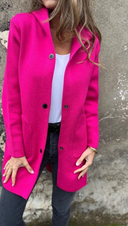 CLEARANCE SALE🔥Women's Hooded Long-sleeved Side Button Design Casual Jacket