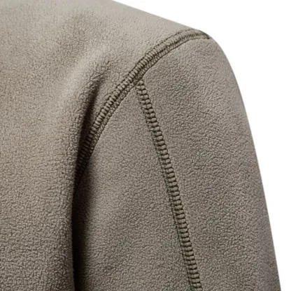 Men's Stand Collar Half Zip Long Sleeve Hoodie Sweatshirt Fleece Pullover