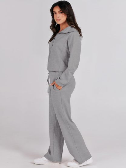 2024 Fall Trendy Outfits Oversized Two Piece Sweatsuit