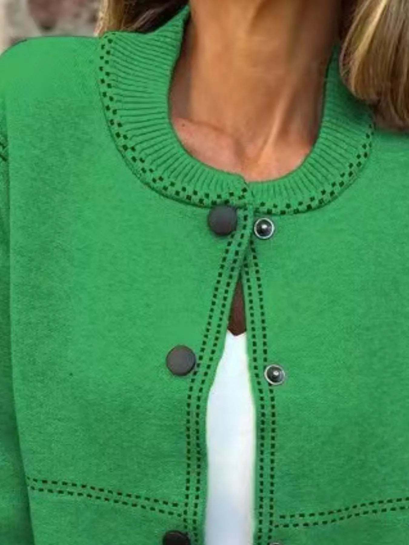 Hazel Blues® | Button Up Long Sleeve Cardigan