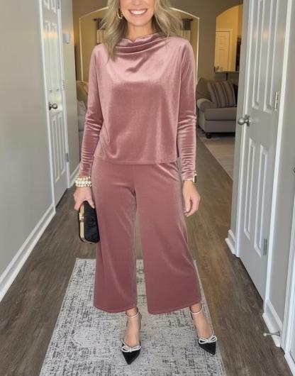 NEW🔥 Stretch Velvet Two-Piece Set