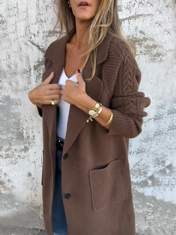 CLEARANCE🔥 Casual Ribbed Lapel Pocket Jacket