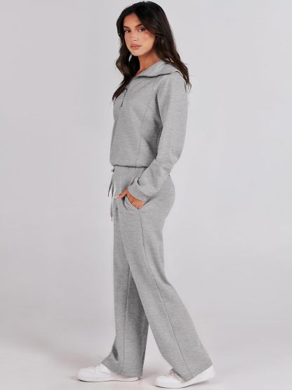 2024 Fall Trendy Outfits Oversized Two Piece Sweatsuit