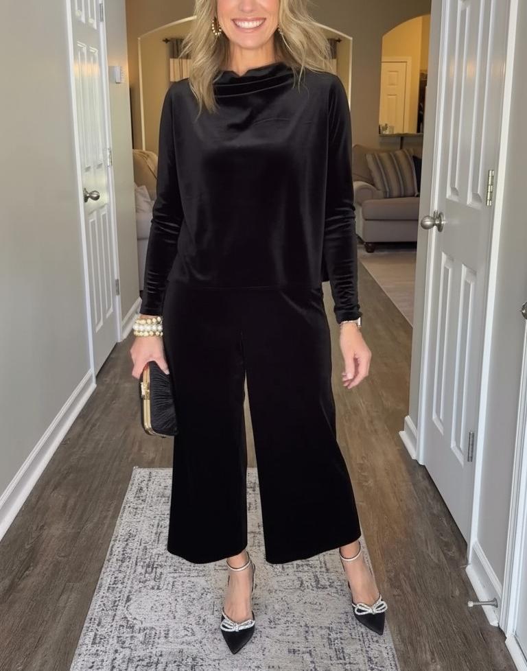 NEW🔥 Stretch Velvet Two-Piece Set