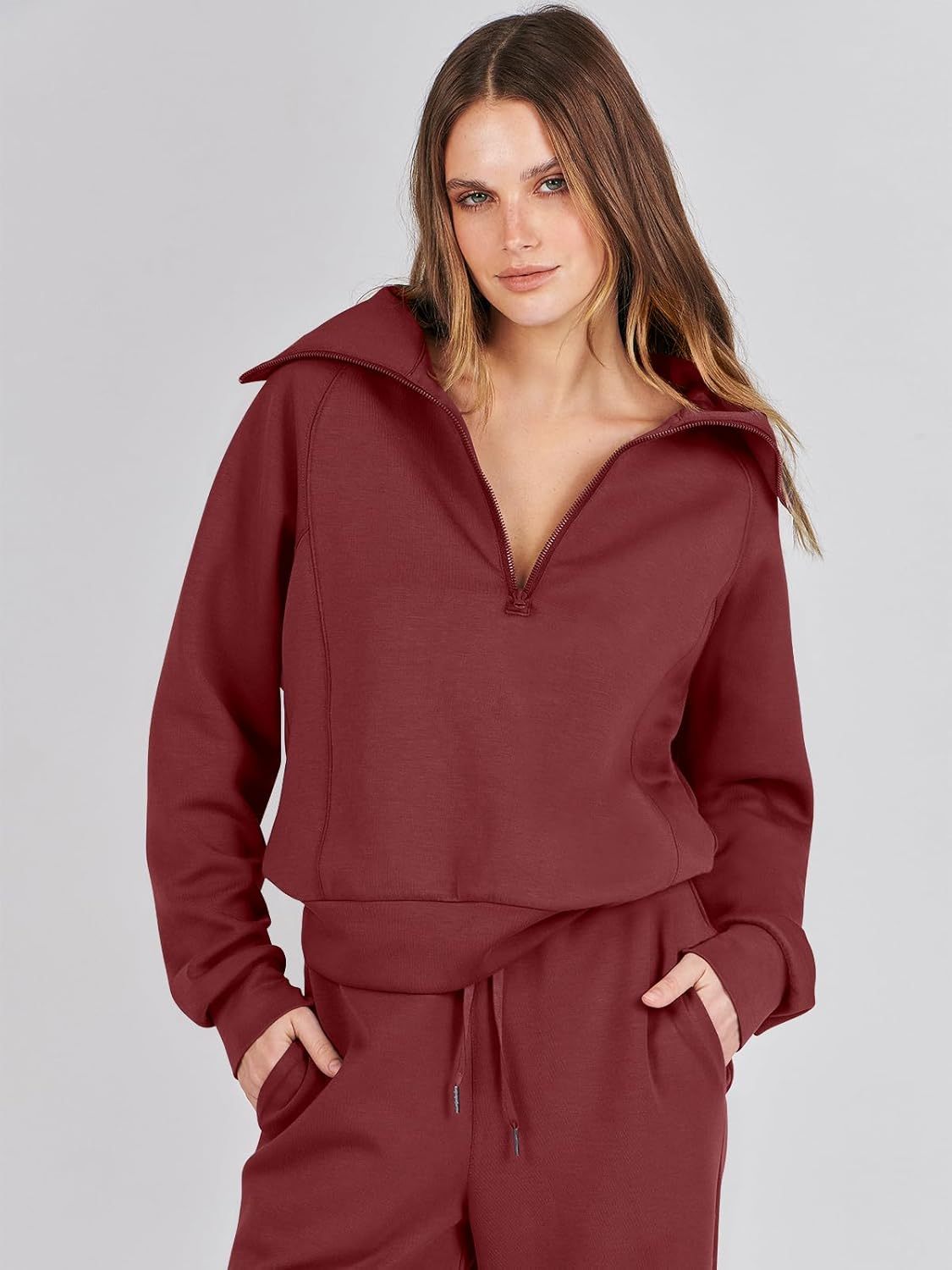 2024 Fall Trendy Outfits Oversized Two Piece Sweatsuit