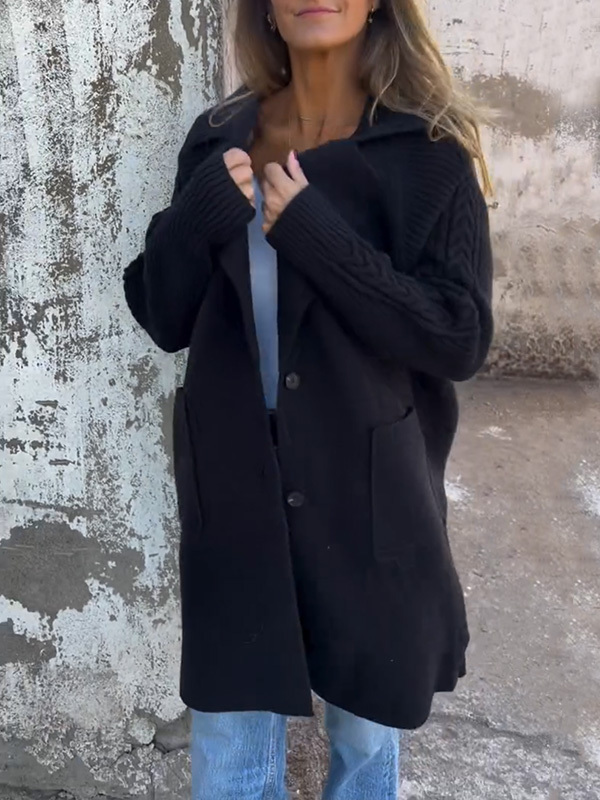 CLEARANCE🔥 Casual Ribbed Lapel Pocket Jacket