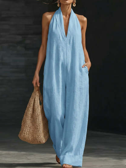 Minimalist And Elegant Cozy Linen Jumpsuit