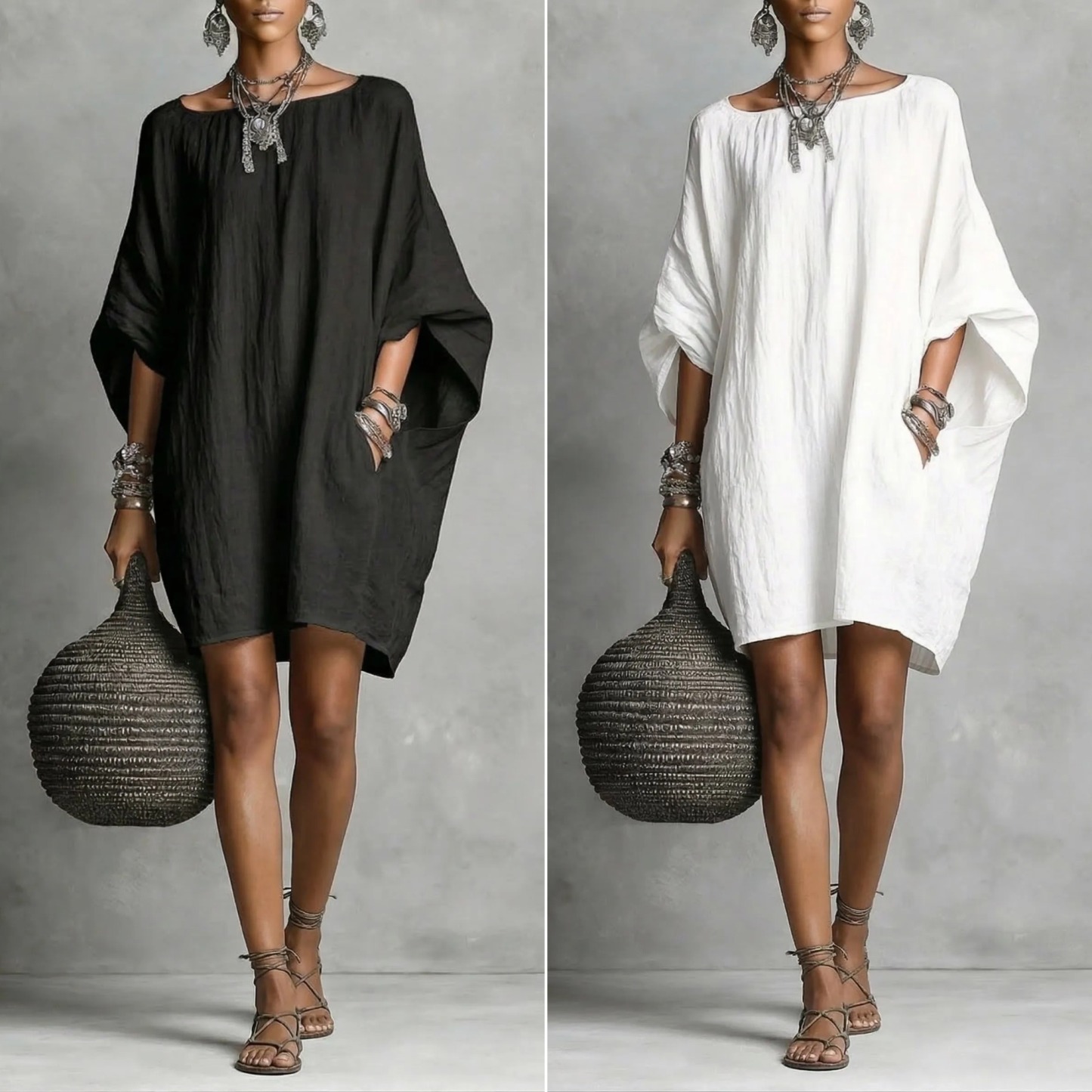 Hot Sale❤️ Casual cotton and linen dress