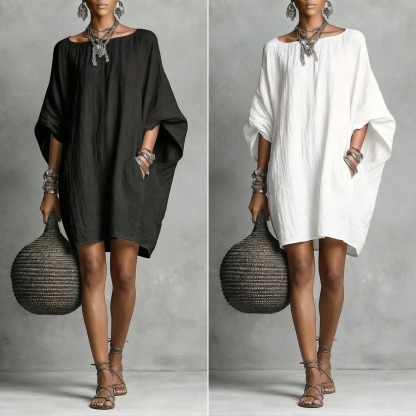 Hot Sale❤️ Casual cotton and linen dress