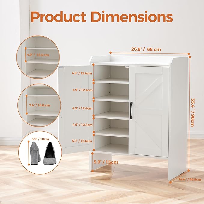 Modern large five-layer shoe cabinet