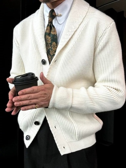 🔥Black Friday 50% off-V-neck button-down knit sweater cardigan