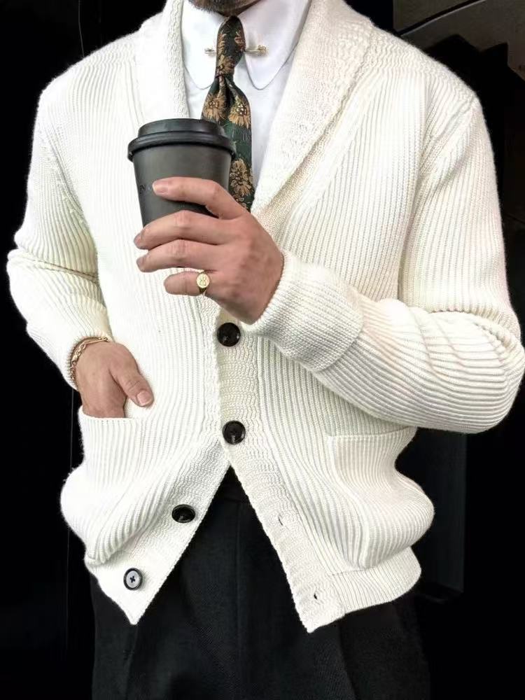 🔥Black Friday 50% off-V-neck button-down knit sweater cardigan