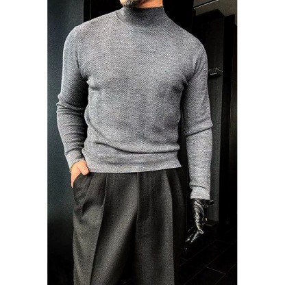 🔥Black Friday 50% off-Mid-length collar long-sleeved knitwear