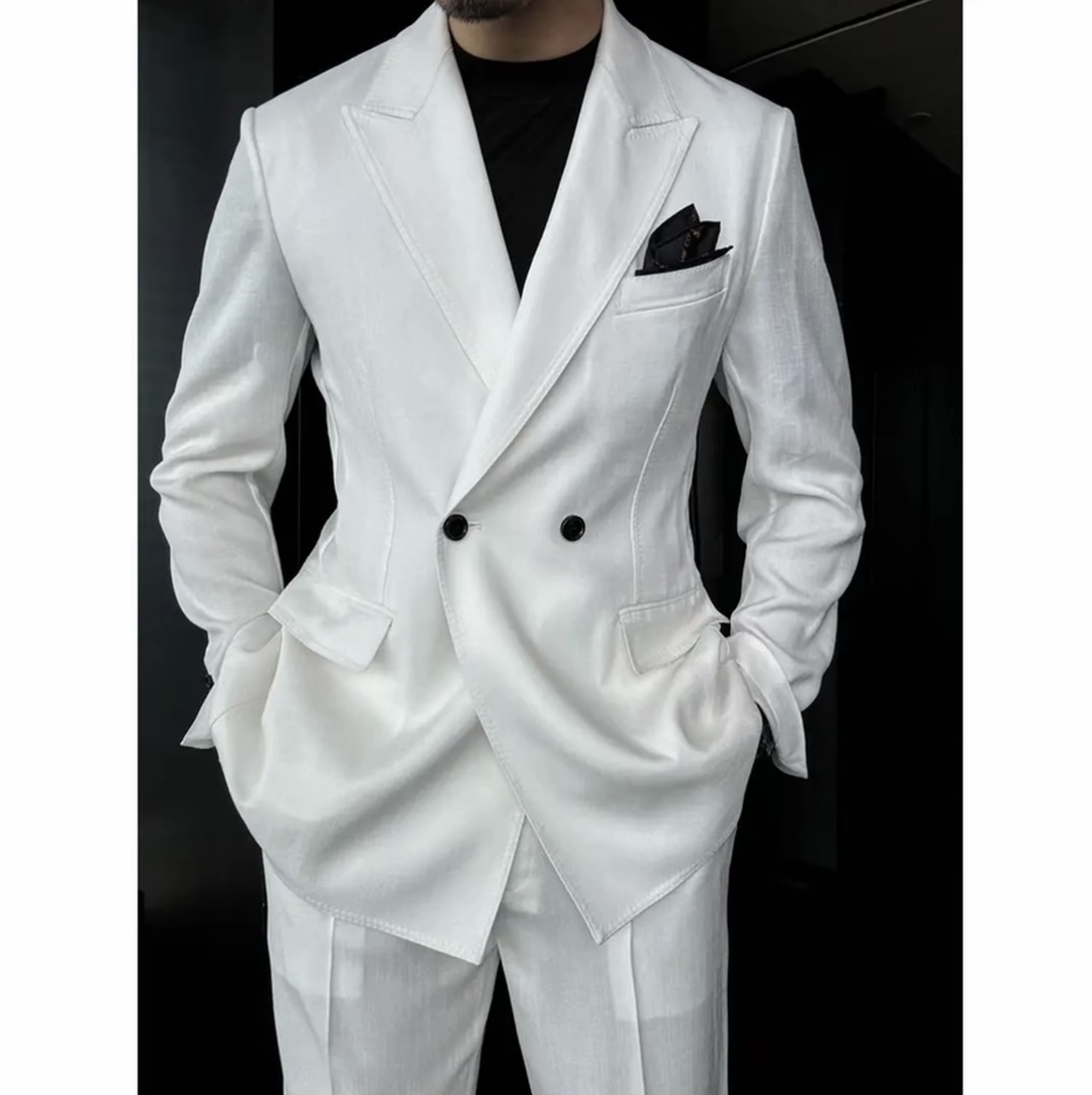 🔥50% off - Double-breasted peak lapel suit