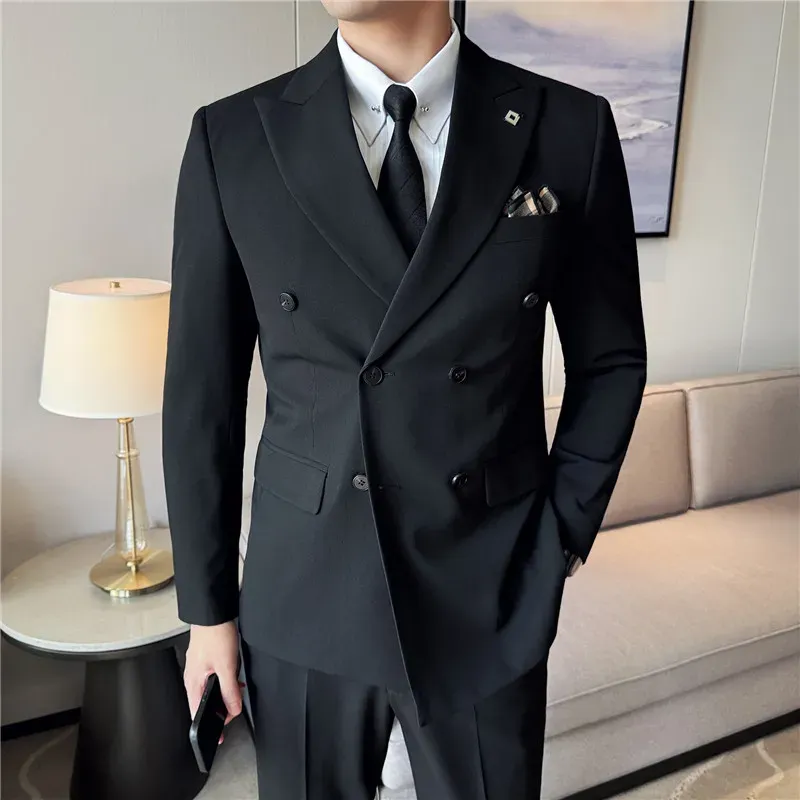 Deep Blue 2-Button Notch Lapel & Wedding for Men