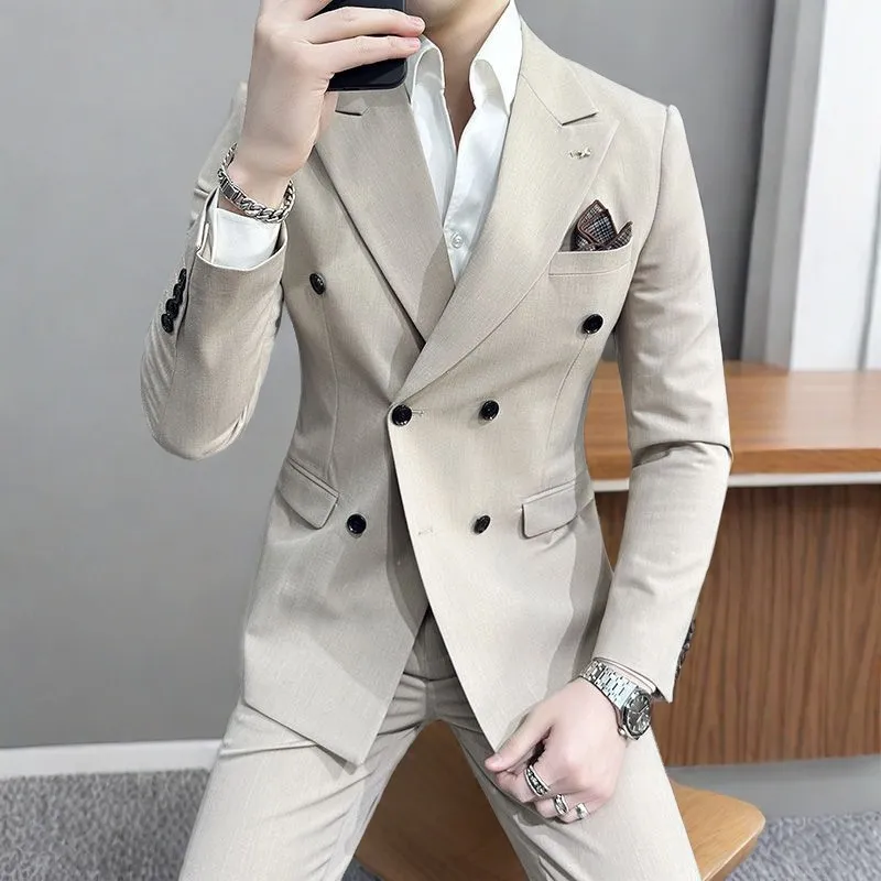 Deep Blue 2-Button Notch Lapel & Wedding for Men