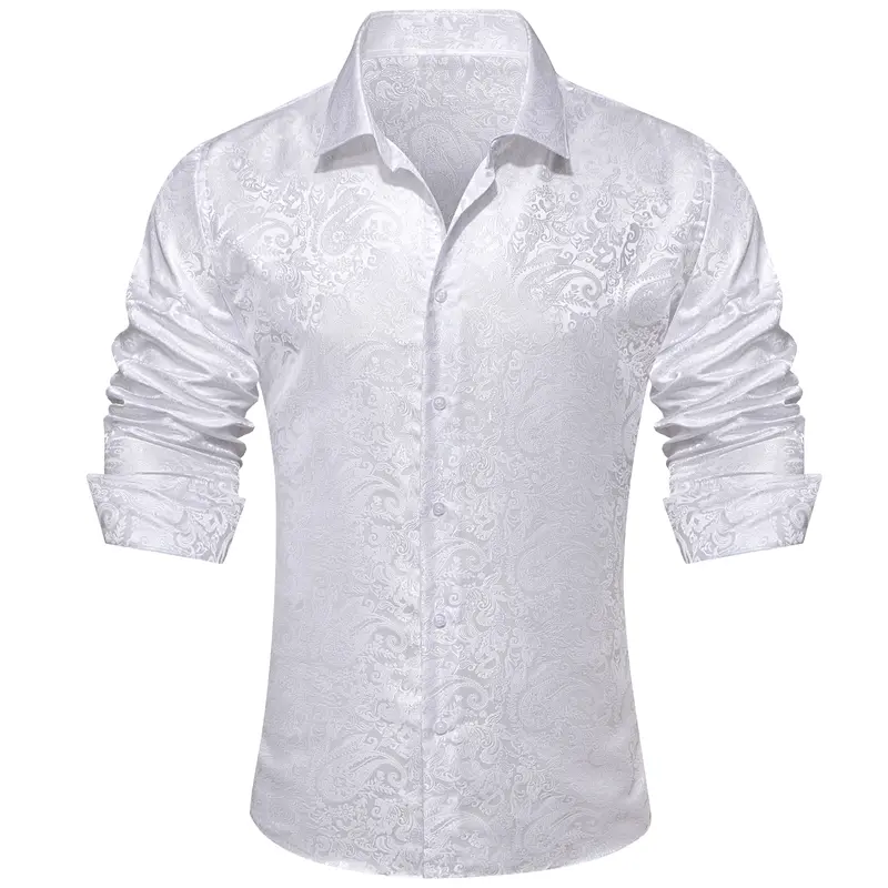 🔥Men's Luxury Paisley Silk-Feel Button Down Shirt