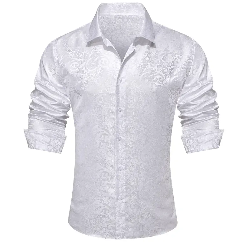 🔥Men's Luxury Paisley Silk-Feel Button Down Shirt