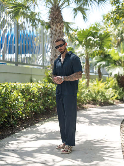 Casual Loose Fit Shirt Sets