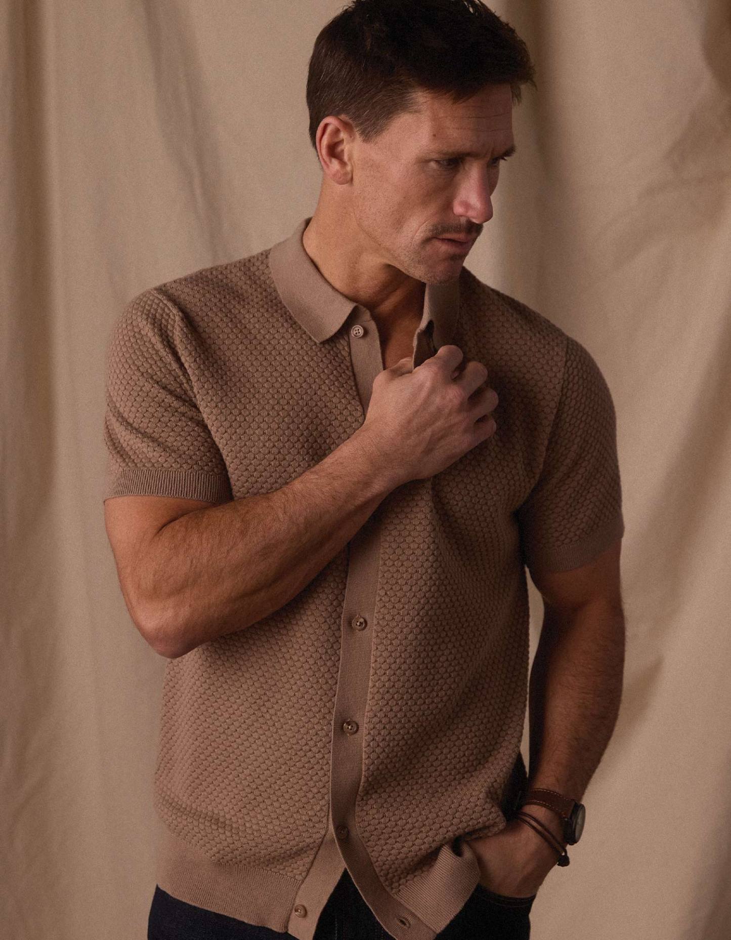 🔥Robles Knit Jacquard Button Up