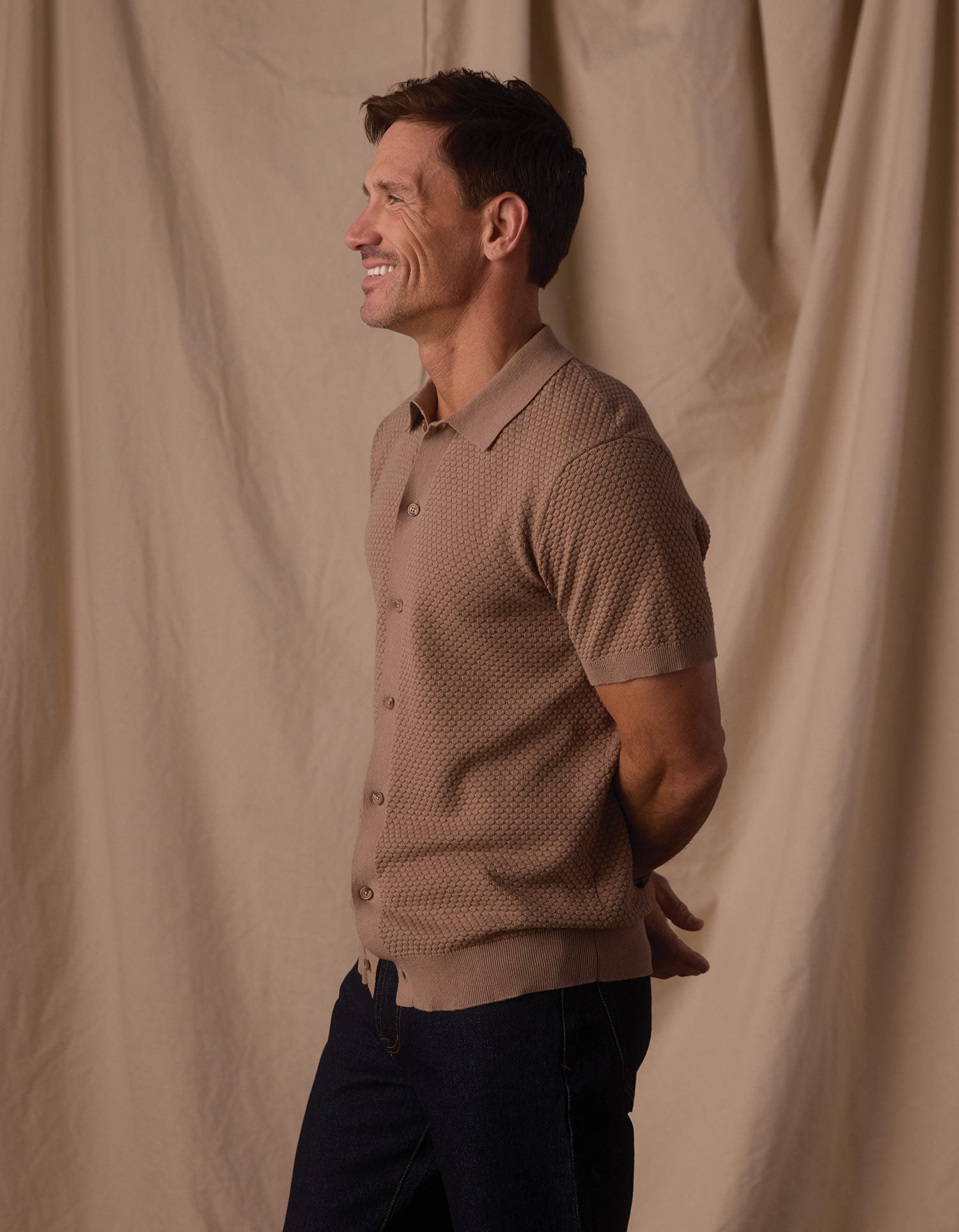 🔥Robles Knit Jacquard Button Up