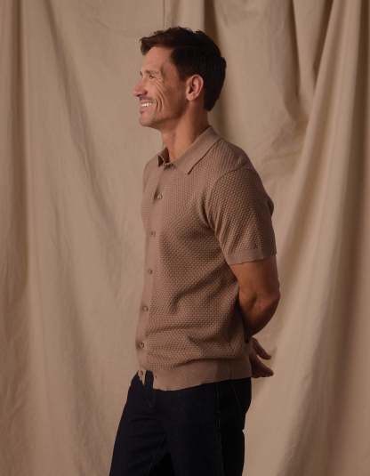 🔥Robles Knit Jacquard Button Up