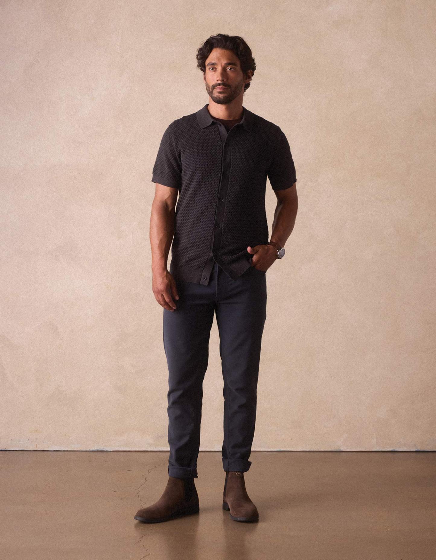 🔥Robles Knit Jacquard Button Up