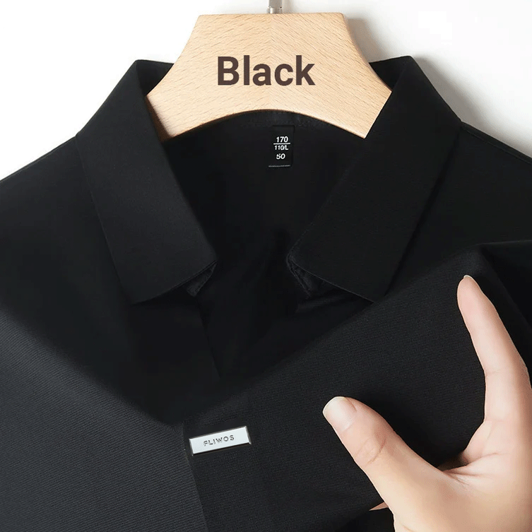 🔥Men’s Breathable Casual Lapel Wrinkle-free T-shirt