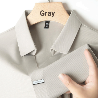 🔥Men’s Breathable Casual Lapel Wrinkle-free T-shirt